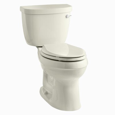 Cimarron Comfort Height 1.28 GPF (Water Efficient) Elongated Two Piece Toilet With Aquapiston Flush Technology%2C Left Hand Trip Lever And Insuliner Tank Liner (Seat Not Included) 
